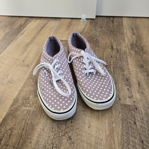 Vans Women's Polka Dot Sneakers - Light Purple and White Size 8 - Picture 4 of 12